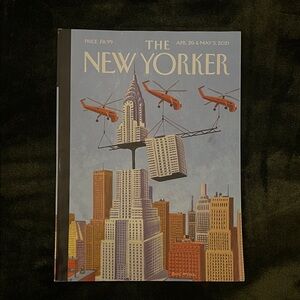 The New Yorker Magazine Cover — Sky Crane Art April 26 and May 3 2021